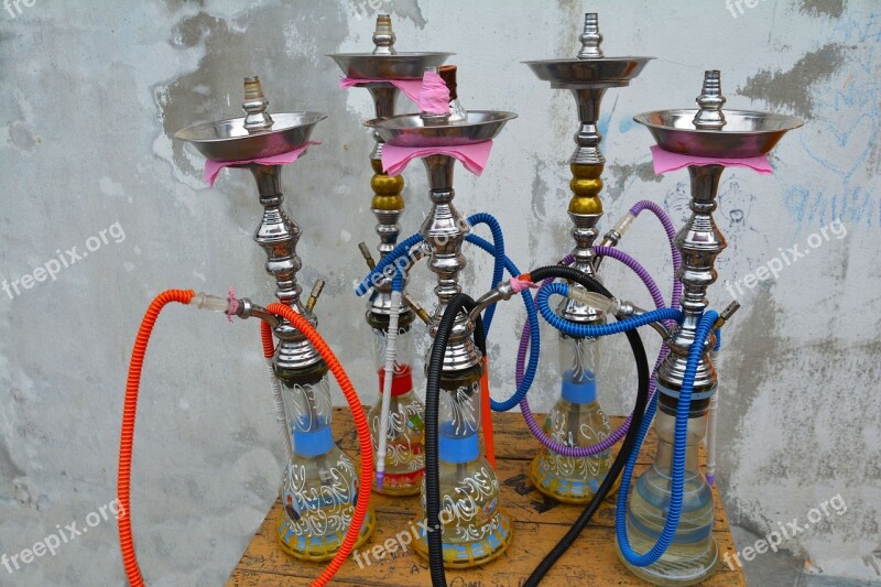 Hookah Pipes Smoking Relaxation Arabic Enjoyment