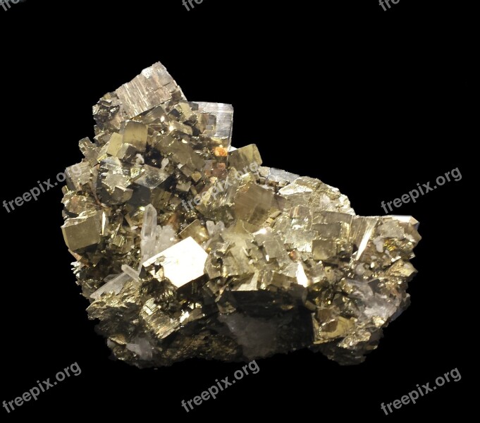 Pyrite Fool's Gold Specimen Mineralogy Golden