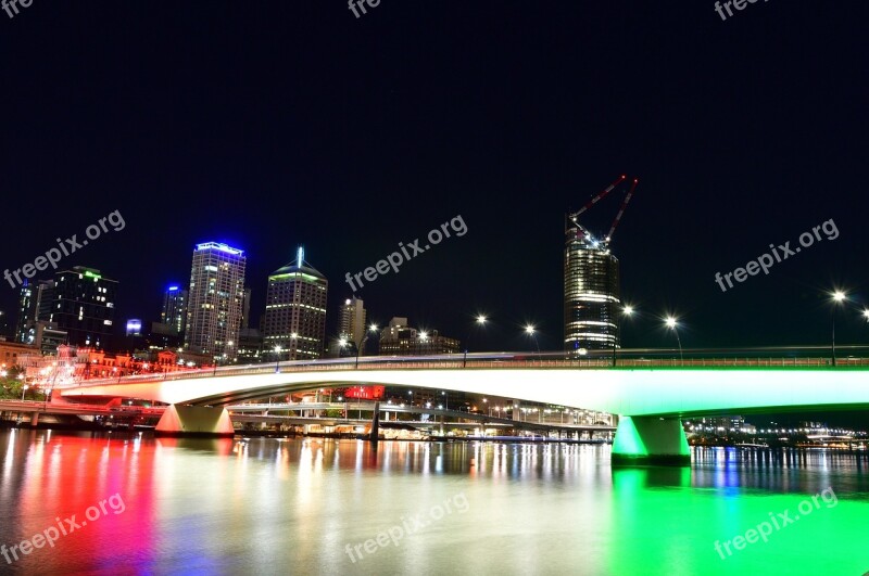 Brisbane Bridge Aust Australia Queensland