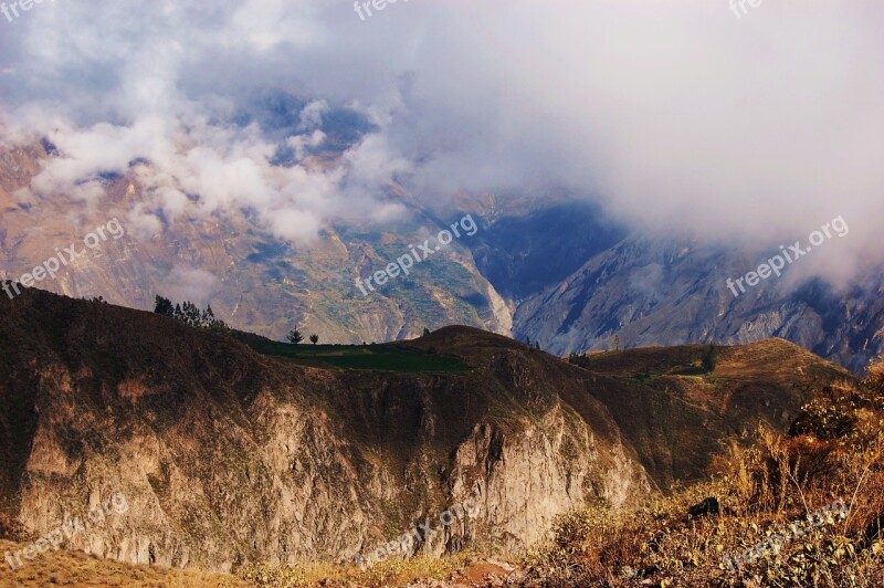 Mountains Sky View Landscape Top View