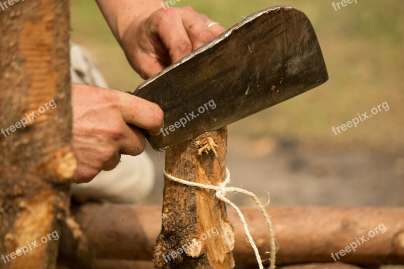 Axe Scout Wood Craft Work Chocolate Yule Log