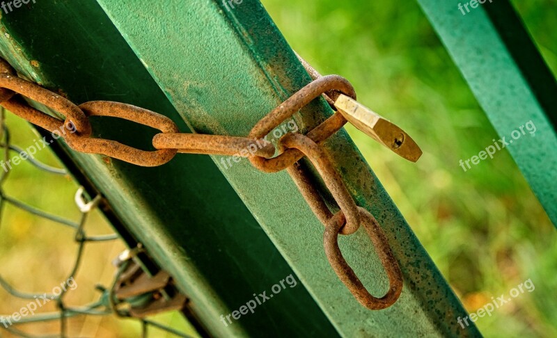 Fence Chain Padlock Capping Metal