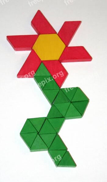 Geometric Blocks Flower Hexagon Triangle