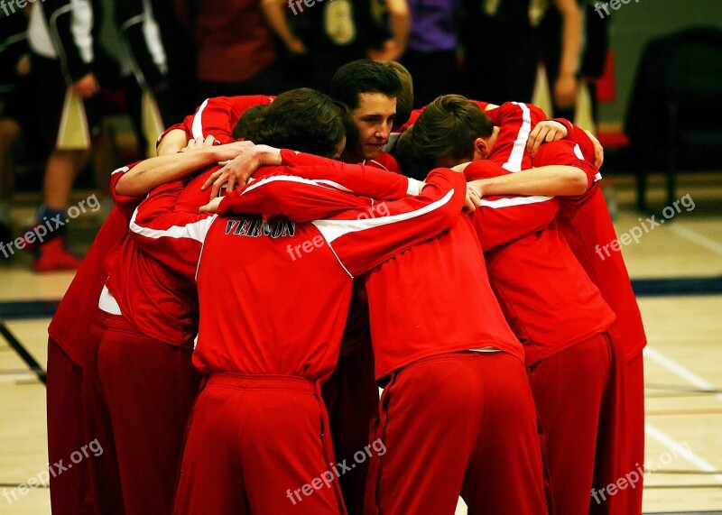 Basketball Team Team Teamwork Basketball Hug