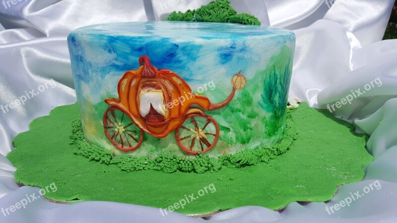 Cake Cinderella Coach Pumpkin Free Photos