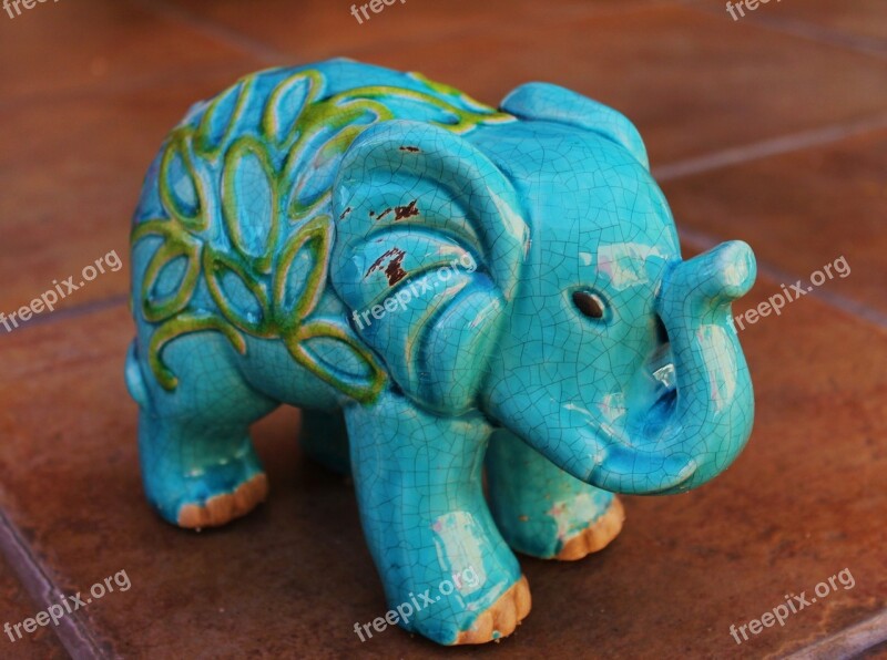 Elephant Animal Ceramic Decorative Sculpture