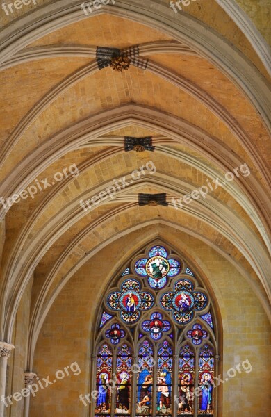 Cathedral Stained Glass Window Arc Free Photos