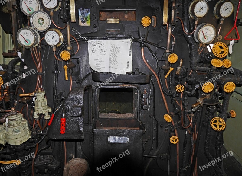 Steam Locomotive Führerstand Left Control Sncf Valves