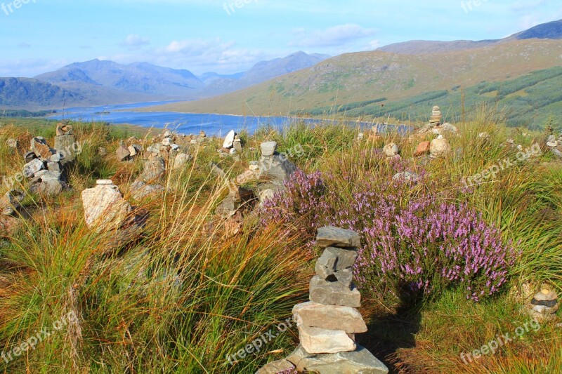 Scotland Highlands And Islands Lake Landscape Mountains