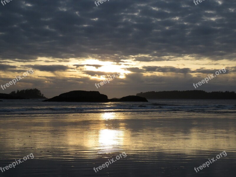 Sunset Beach Ocean Beach Sunset Sea