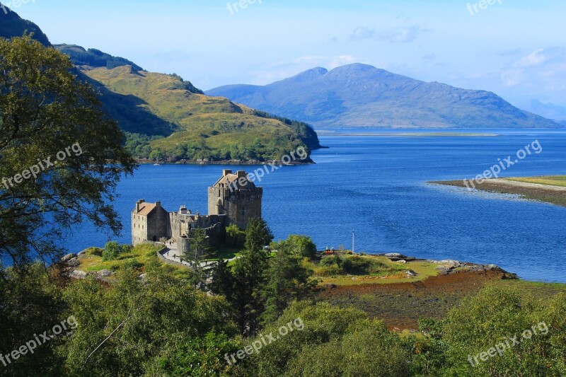 Scotland Highlands And Islands Castle Sea Mountains