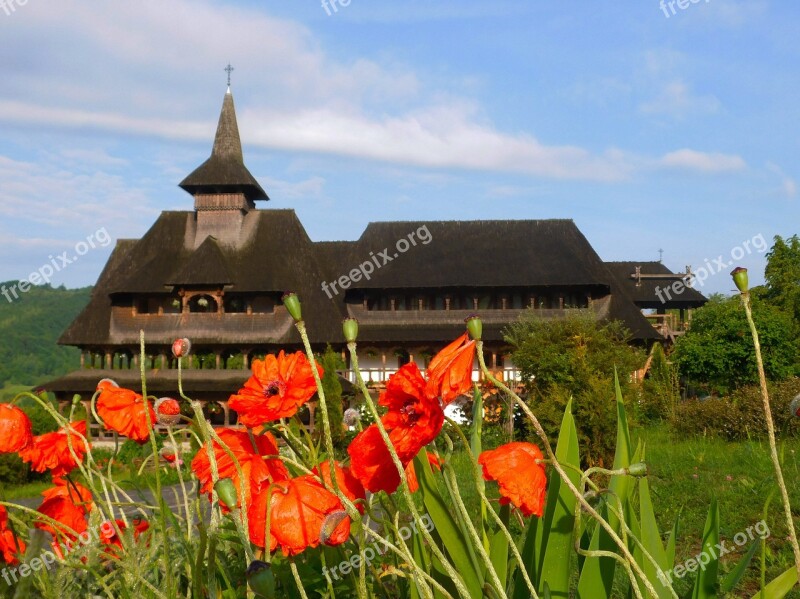 Monastery Barsana Romania Architecture Religion