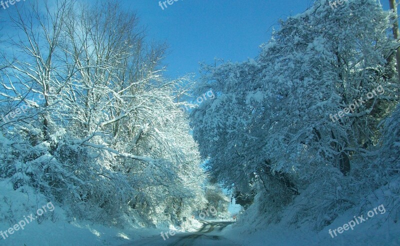 Snowed Covered Pennsylvania Road Free Photos