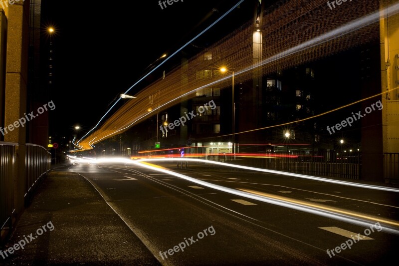 Apeldoorn Bridge Evening Night Photography Light Rays