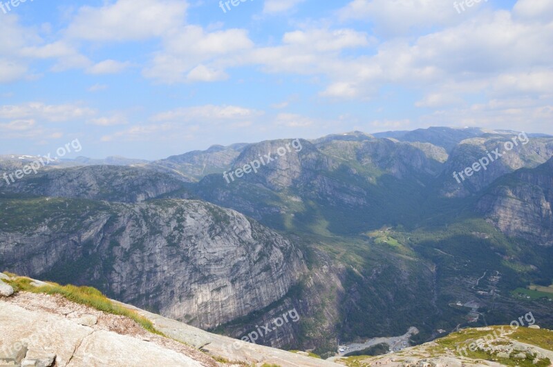 Norway Kjerag Lysebotn Fjord Nature