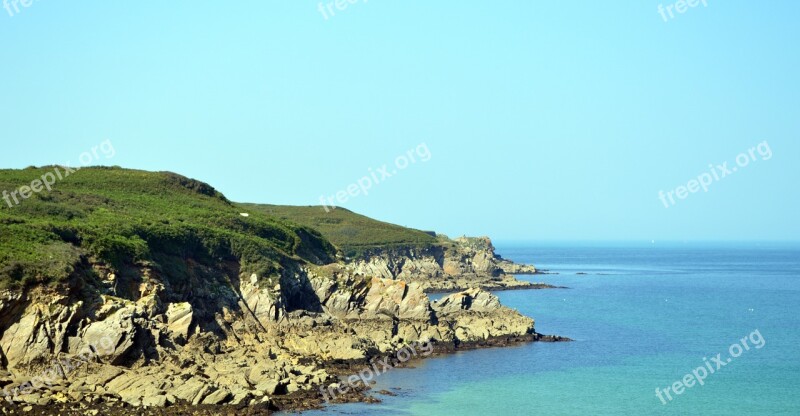 Side Brittany Sea Landscape Rock