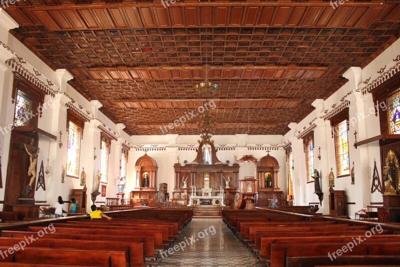 Church Inside Wood Salamina Coffee Region