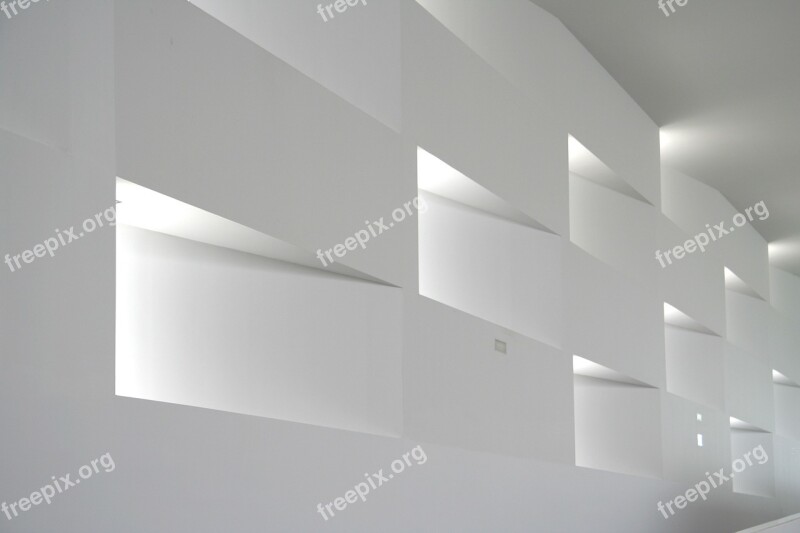 Architecture Construction Building White Walllight Design