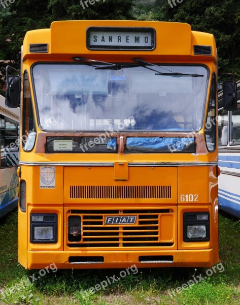 Old Bus Service Bus Fiat Italian Museum