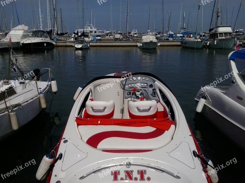 Beach Port Speed Boat Slovenia Portoroz