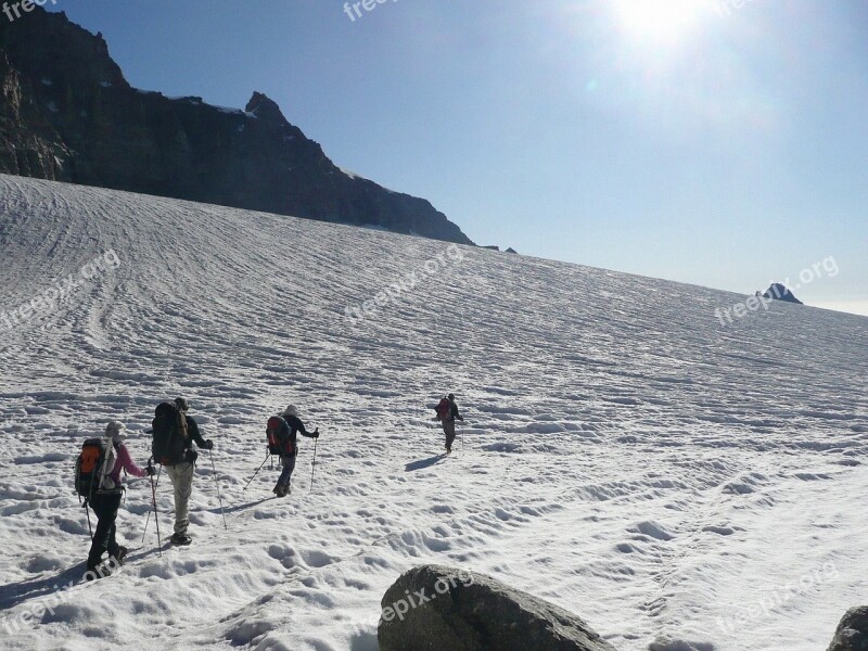 Mountain Snow Hiking Winter Alps