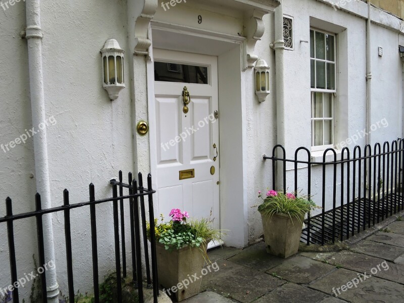 Front Door Bath In England Typical English Building Free Photos