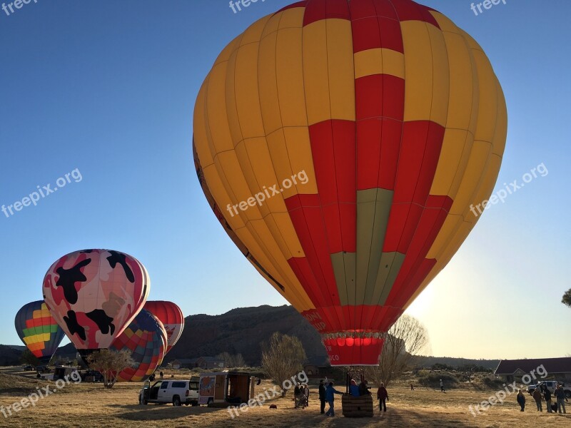 Balloon Hot Air Balloon Colorful Sky Flight