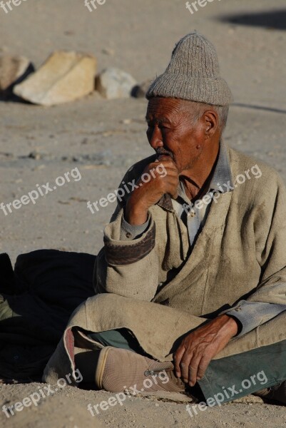 Grandfather Travel Quiet Think Old Man