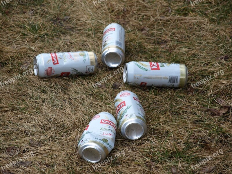 Beer Cans Litter Rubbish Aluminium