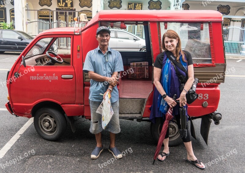 Phuket Thailand People Person Tuk Tuk