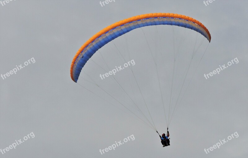 Paragliding Paraglide Parachute Colorful Activity