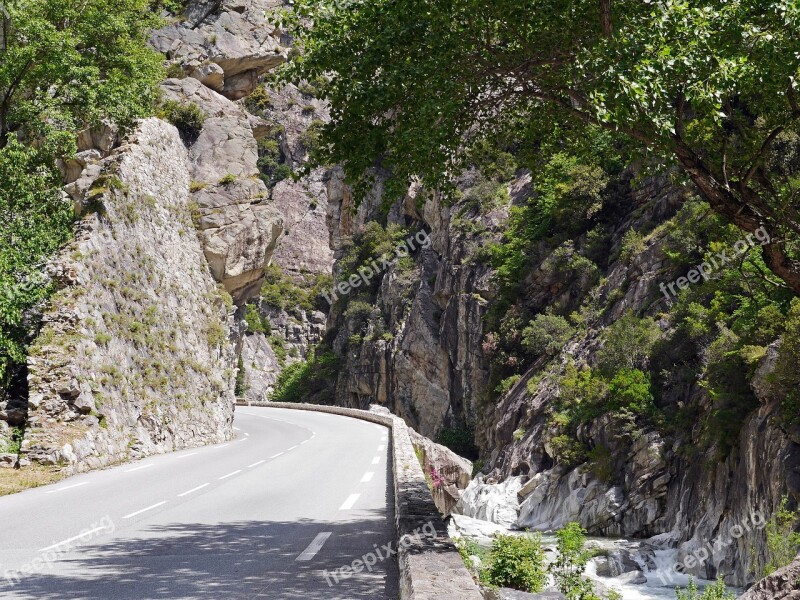 Maritime Alps Roya Gorge South Of France European Route 74 Rock