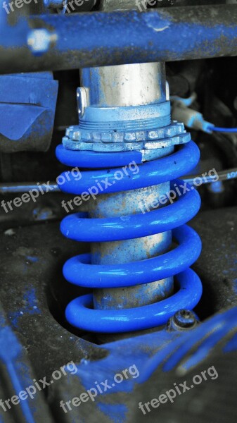 Spring Blue Metal Moto Shock Absorber