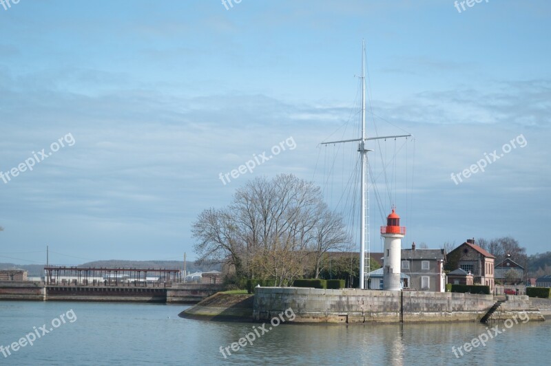 Lighthouse Port Sea Maritime Side