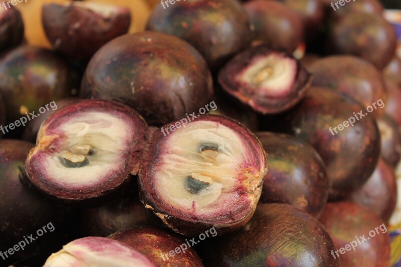 Mangostino Asia Colombia Purple White