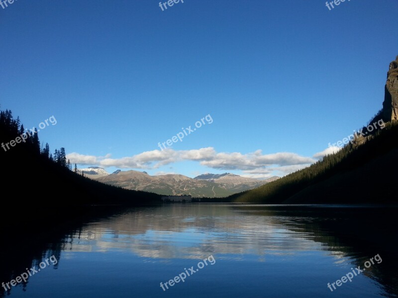 Lake Mountain Nature Sky Woods