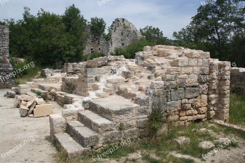 Croatia Castle Ruin Old Stones