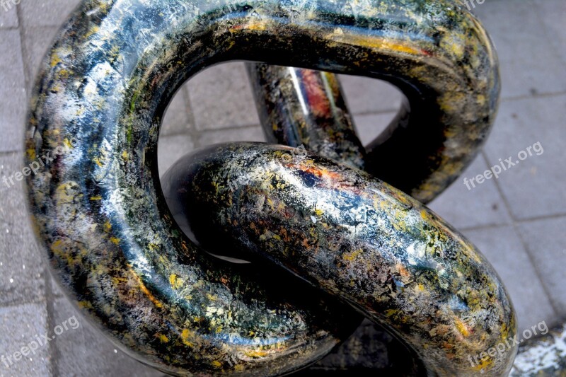 Sculpture Twisted Chain Grunge Texture