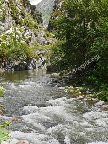 Roya Gorge Southeast France Maritime Alps Rapids Narrow Valley