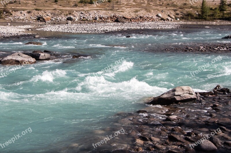 Athabasca River Water Rapids River National