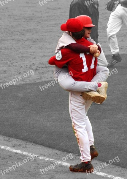 Baseball Player Bat Boy Brothers Emotion Player