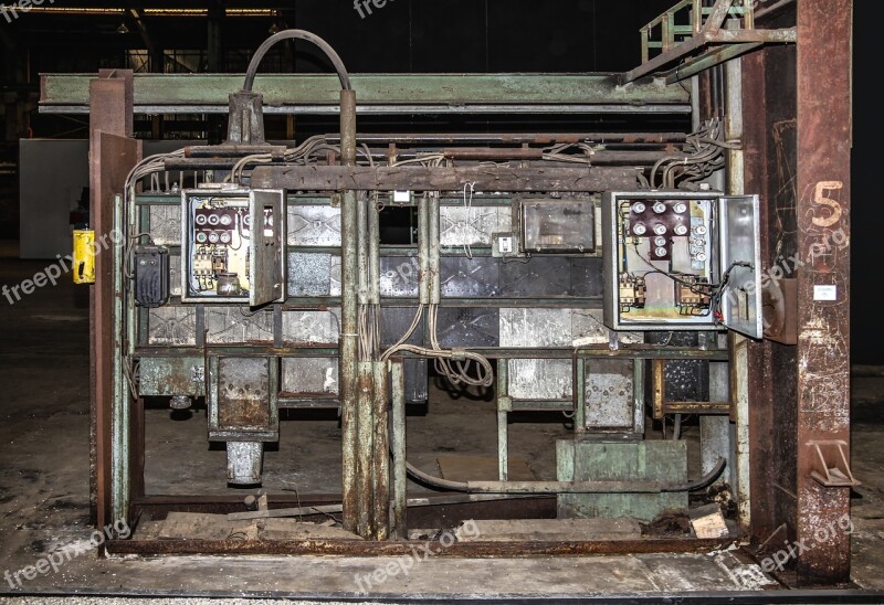 Current Power Boxes Old Factory Industry