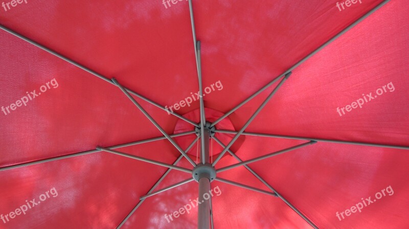 Umbrella Red Color Large Rain Cover Free Photos