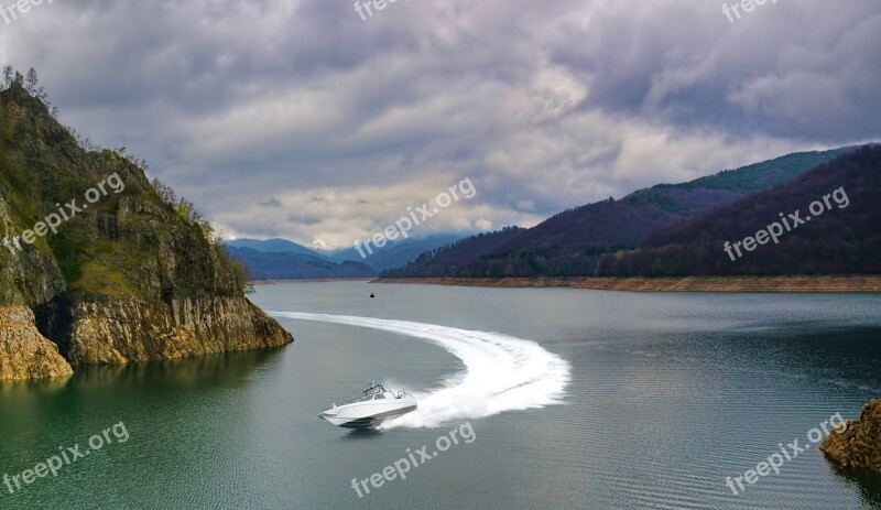 Boat River Nature Romania Dam