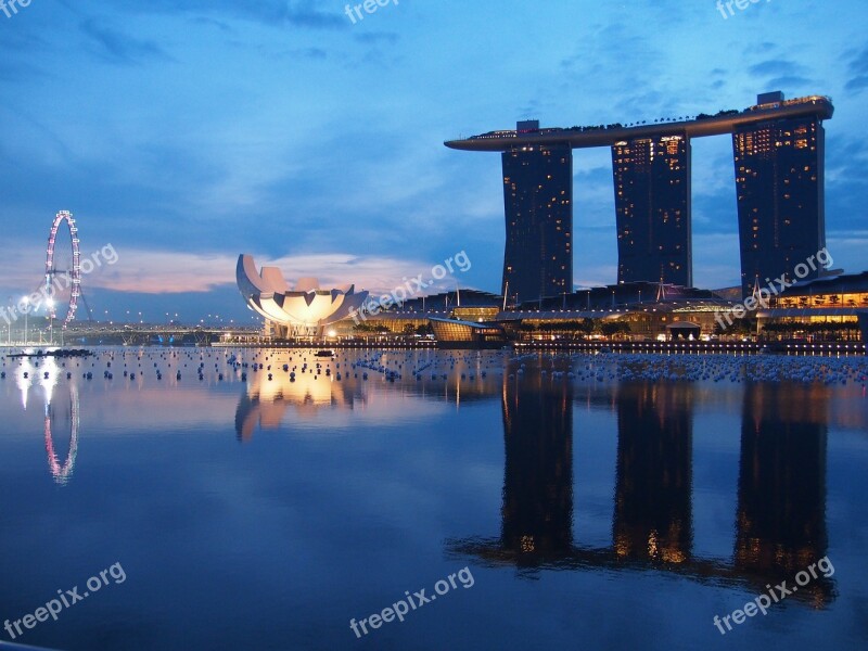 Singapore Marina Singapore Flyer Marina Bay Sands Casino