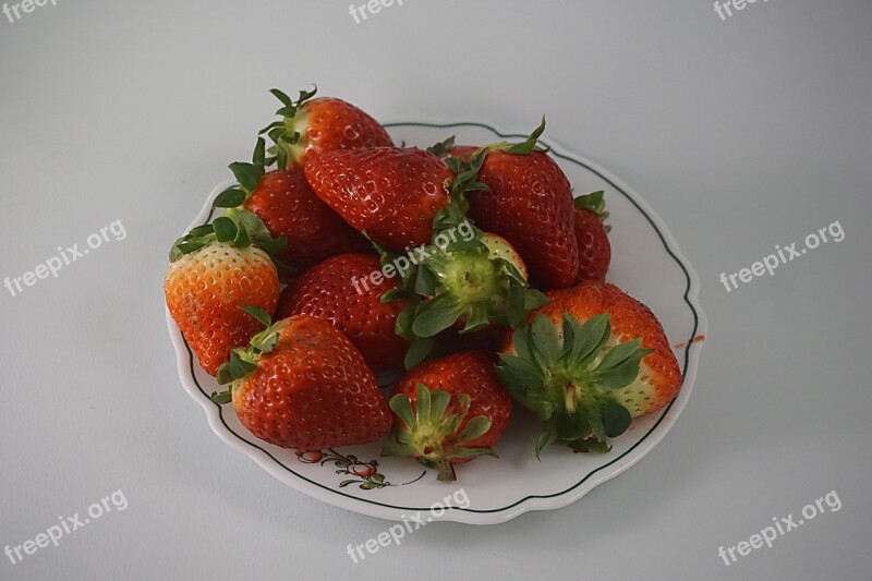 Strawberries Fruit Eat Red Dessert