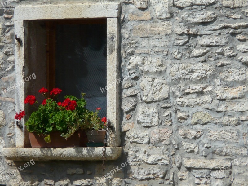 Window Flowers Decor House Stonewall