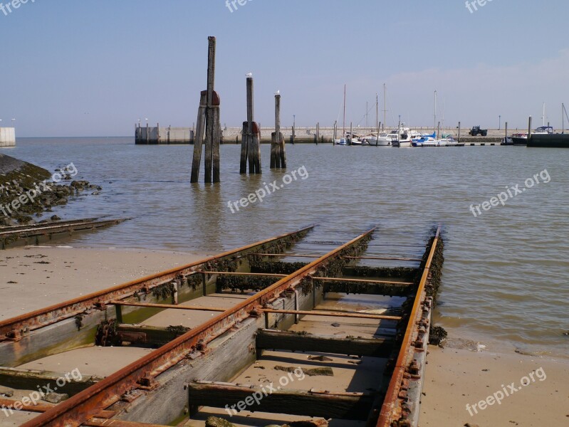 North Sea Sielhafen Slipway Small Shipyard Wadden Sea