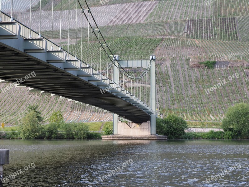 Bridge Suspension Bridge Wehlen Bernkastel Mosel Bridge