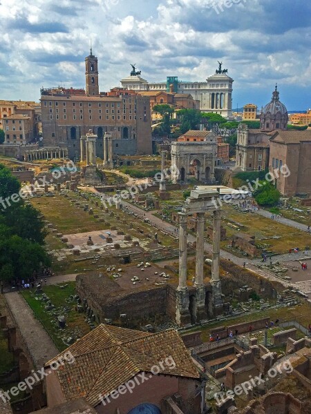 Rome Roman Forum Ancient Ruins Antique Architecture